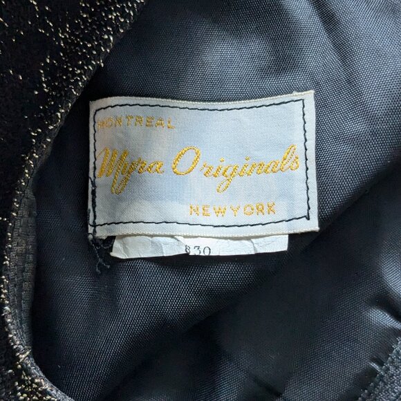 Fabulous Gold 60s Gown with Sequined Bell Sleeve - Picture 6 of 7